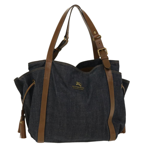 BURBERRY Shoulder Bag Canvas Black Auth hk626 - Picture 1 of 16